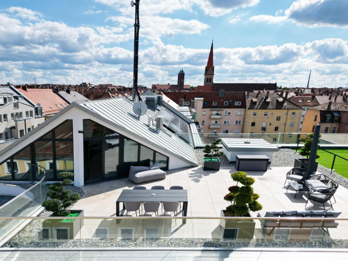 The Penthouse At Eco Smart Apartments Nürnberg Exterior foto